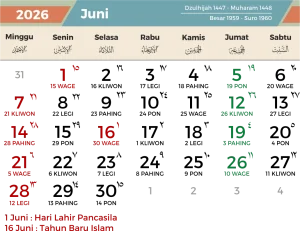 Jadwal Libur Nasional dan Cuti Bersama di Bulan Juni 2026 yang Perlu Diketahui
