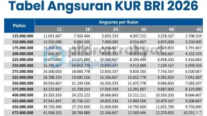 Tabel KUR BRI 2026: Bagaimana Menghitung Angsuran Pinjaman Rp20 Juta hingga Rp100 Juta?